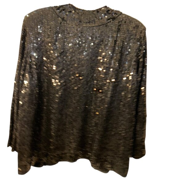 jean for joseph le bon paris Hong Kong vintage black sequin jacket 100% SILK X3 - Picture 4 of 4